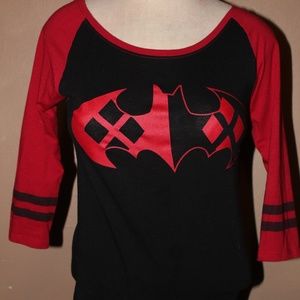 Harley Quinn "Batman Logo" 3/4 Sleeve Shirt
